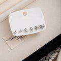 Elegant Rhinestone Starfish Fishtail Alloy Stud Set Korean Sweet Minimalist Women's Fashion Earrings view 3