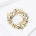 Alloy Enamel Rhinestone Bow Brooch Pin With Pearl Wreath Accent view 4