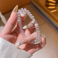 Sweet Style Artificial Crystal Beaded Bracelet With Lotus Pod Pendant For Women view 4