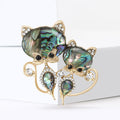 Natural Abalone Shell Cat Brooch For Fashion Suit Lapel Decor view 2