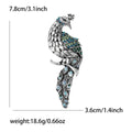 Alloy Rhinestone Peacock Brooch For Women's Coats And Shawls view 5