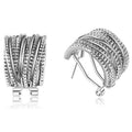 Two Tone Line Design Stud Earrings For Women, Elegant French Chic Business Commute Jewelry view 2