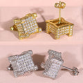 Simple Full Zircon Micro Pave Stud Earrings For Women, Daily Versatile Fashion Jewelry view 1