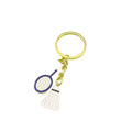 Metal Badminton Racket Keychain Backpack Charm Sports Gift view 5