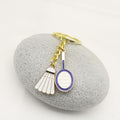 Metal Badminton Racket Keychain Backpack Charm Sports Gift view 4