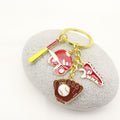 Zinc Alloy Sports Baseball Sneaker Glove Keychain For Couple Gift view 4