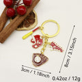Zinc Alloy Sports Baseball Sneaker Glove Keychain For Couple Gift view 2