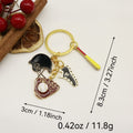 Metal Mini Sports Ball Keychain Bag Charm Gift for Kids view 2