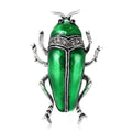 Alloy Enamel Rhinestone Beetle Brooch Pin For Cute Insect Styling view 1