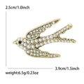 Alloy Pearl Swallow Brooch Pin For Versatile Apparel Decoration view 6