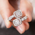 Adjustable Open Geometric Ring For Women Light Luxury Wedding Gift Fashion Finger Jewelry view 2