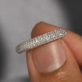 European American Full Rhinestone Sparkling Ring For Women, Luxury Engagement Wedding Jewelry Accessory view 2