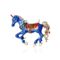 Alloy Enamel Cartoon Unicorn Brooch Pin For Creative Apparel Accessories view 1