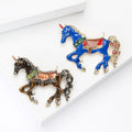 Alloy Enamel Cartoon Unicorn Brooch Pin For Creative Apparel Accessories view 3
