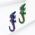 Alloy Enamel Crocodile Brooch Pin For Coats Suits And Apparel view 3