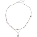French Elegant Faux Pearl Lace Pendant Necklace Geometric Round Choker For Women view 5