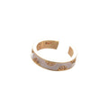 18K Gold Plated Copper Zircon Double Layer Cross Open Ring Minimalist Light Luxury Geometric Jewelry view 5