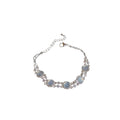 Light Luxury Cat Eye Stone Zircon Butterfly Flower Geometric Round Bangle For Women view 5