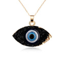 Gold Tone Crystal Cluster Evil Eye Necklaces and Earrings in Five Designs view 6