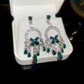 Light Luxury Alloy Butterfly Rhinestone Round Teardrop Tassel Drop Earrings view 3