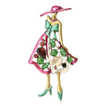 Alloy Rhinestone Enamel Lady Brooch For Lapel And Clothing Decoration view 1