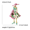 Alloy Rhinestone Enamel Lady Brooch For Lapel And Clothing Decoration view 5