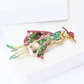 Alloy Rhinestone Enamel Lady Brooch For Lapel And Clothing Decoration view 3