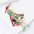 Alloy Rhinestone Enamel Lady Brooch For Lapel And Clothing Decoration view 4