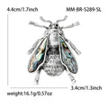 Metal Alloy Abalone Shell Bee Brooch For Vintage Women's Apparel view 5