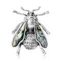 Metal Alloy Abalone Shell Bee Brooch For Vintage Women's Apparel view 1