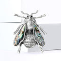 Metal Alloy Abalone Shell Bee Brooch For Vintage Women's Apparel view 2