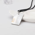 Black Silver Tone Abalone Shell Shell Metal Necklace view 4