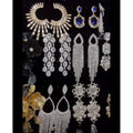 Alloy Rhinestone Statement Flower Earrings, Vintage Light Luxury Banquet Jewelry For Women view 4