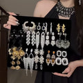 Alloy Rhinestone Statement Flower Earrings, Vintage Light Luxury Banquet Jewelry For Women view 1