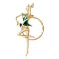 Alloy Enamel Rhythmic Gymnast Girl Brooch Pin For Suits view 4