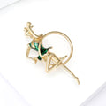 Alloy Enamel Rhythmic Gymnast Girl Brooch Pin For Suits view 3