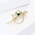 Alloy Enamel Rhythmic Gymnast Girl Brooch Pin For Suits view 2