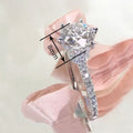 Elegant Micro Pave Ring For Women, Sweet Princess Style Sparkling Light Luxury Fine Single Ring view 4