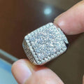 Micro Pave Sparkling Ring For Women, Heavy Luxury Court Style Statement Jewelry For view 1