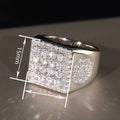 Micro Pave Sparkling Ring For Women, Heavy Luxury Court Style Statement Jewelry For view 4