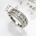 Minimalist Cool Style Women's Trend Ring With Micro Paved Zircon, Shiny Jewelry view 4