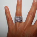 Women's Cross Design Ring Sparkling Light Luxury European American Style Elegant Jewelry view 3