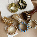 Acrylic Ombre Beaded Elastic Bangle, Geometric Round Bead European Style Bracelet for Women view 4