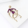 Alloy Rhythmic Gymnast Girl Brooch Pin For Suit Decoration view 3