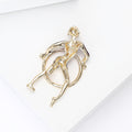 Alloy Rhythmic Gymnast Girl Brooch Pin For Suit Decoration view 4