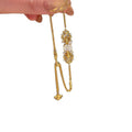 Sparkling Zircon Hollow Iris Flower Chain Adjustable Bangle French Court Luxury Jewelry view 5