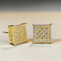 Women's Square Stud Earrings Elegant Minimal Chic Style Daily Wear Refined Ear Jewelry view 2