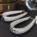 Luxury Teardrop Ear Cuff For Women Full Rhinestone Sparkling Elegant Fashion Accessory Earrings view 5