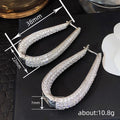 Luxury Teardrop Ear Cuff For Women Full Rhinestone Sparkling Elegant Fashion Accessory Earrings view 4