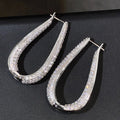 Luxury Teardrop Ear Cuff For Women Full Rhinestone Sparkling Elegant Fashion Accessory Earrings view 2